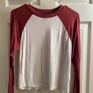 Maroon Baseball Long Sleeve Tee